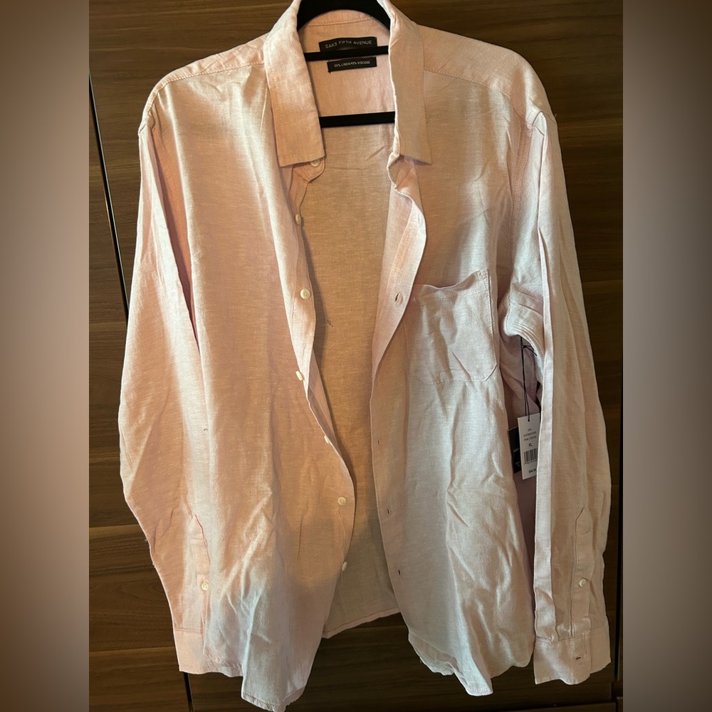 Men's Classic Pink Button-Up Shirt NWT - Picture 6 of 6